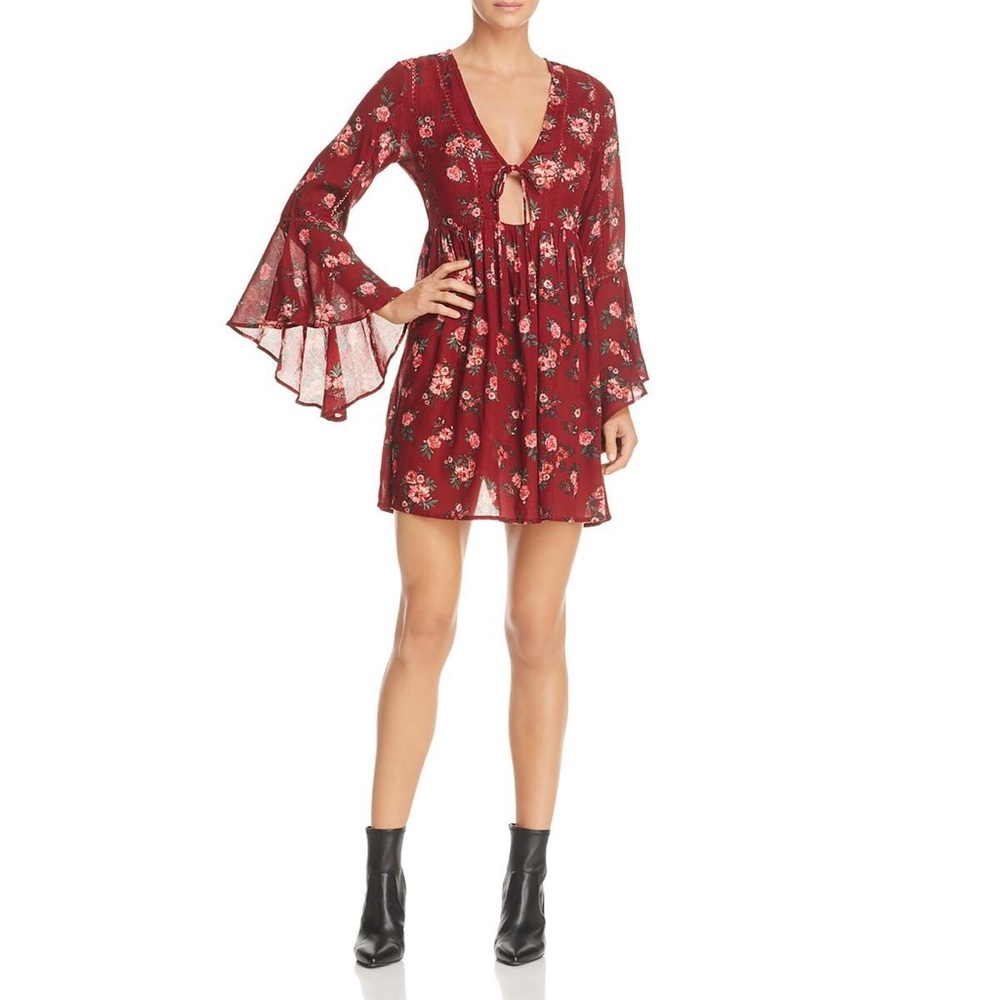 NWT En Crème floral print mini dress